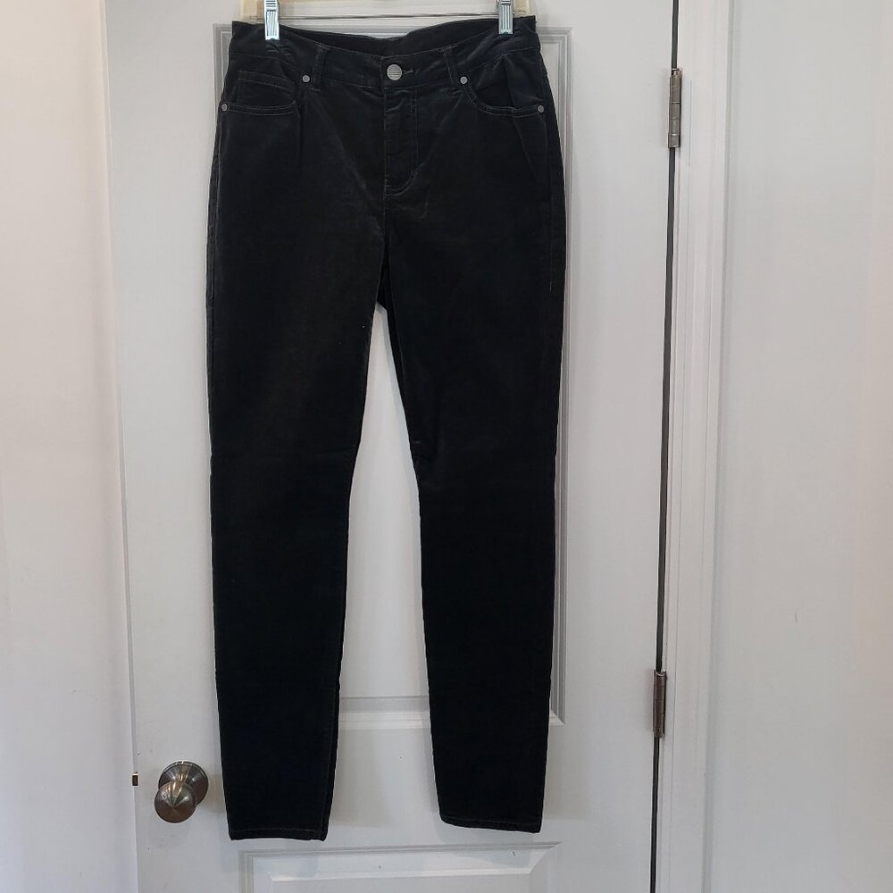CAbi Pants Women Size 6 Green High Rise Corduroy Skinny Cord Velvet 4449 NWT